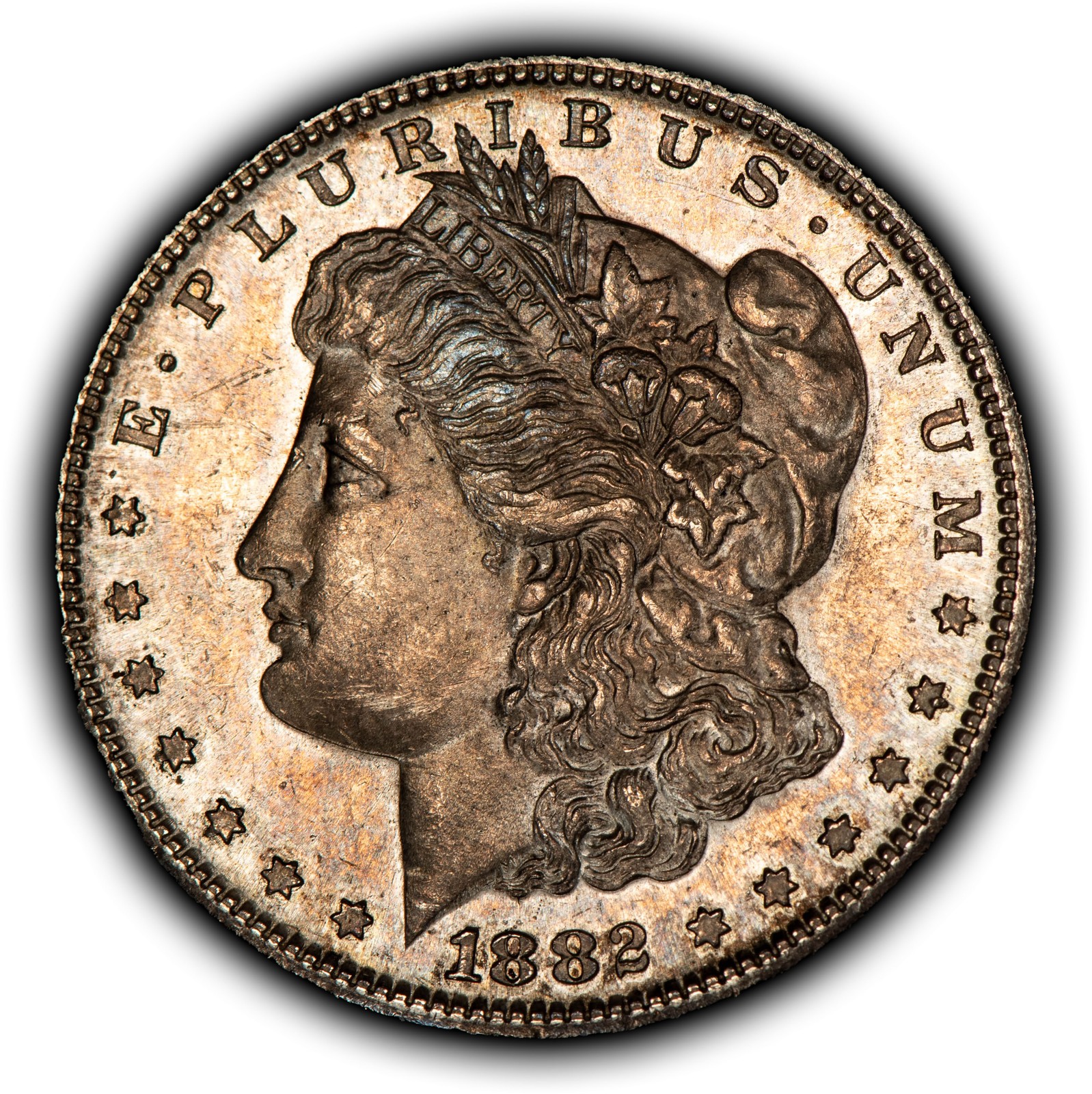1882-S $1 Morgan Silver Dollar - Glassy - Original Toning - SKU-D7867