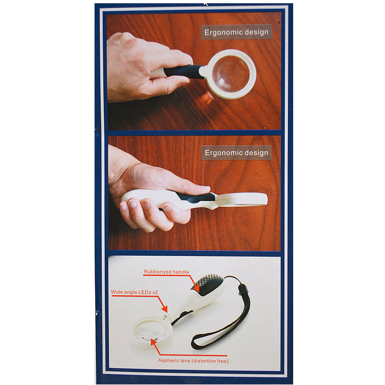 Hawk MP75720 5X Magnifying Glass – Handheld LED Lighted Tool with Strap