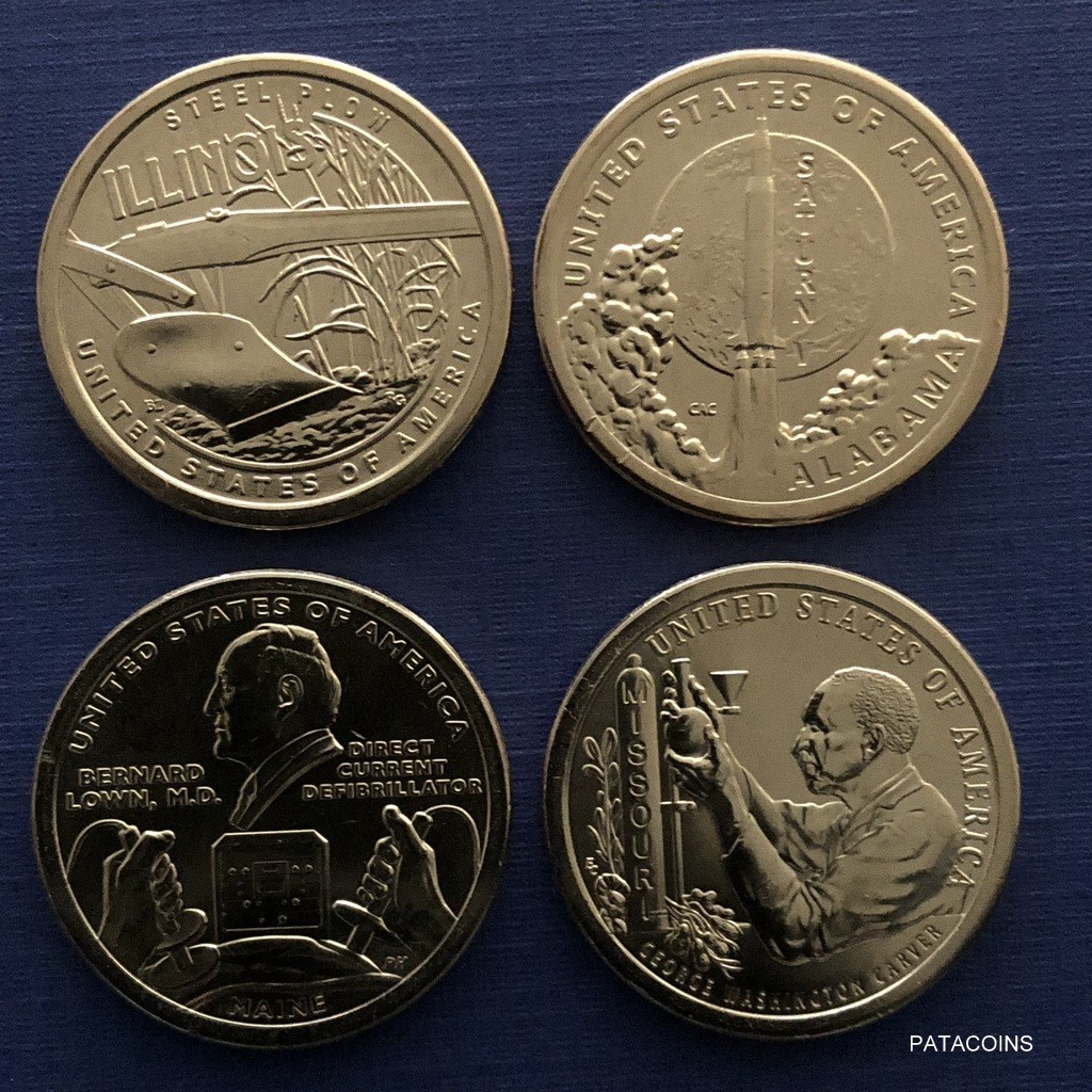 2024 P&D  AMERICAN INNOVATION  DOLLARS - 8 COINS SET: IL - AL - ME -MO - Pos. A.