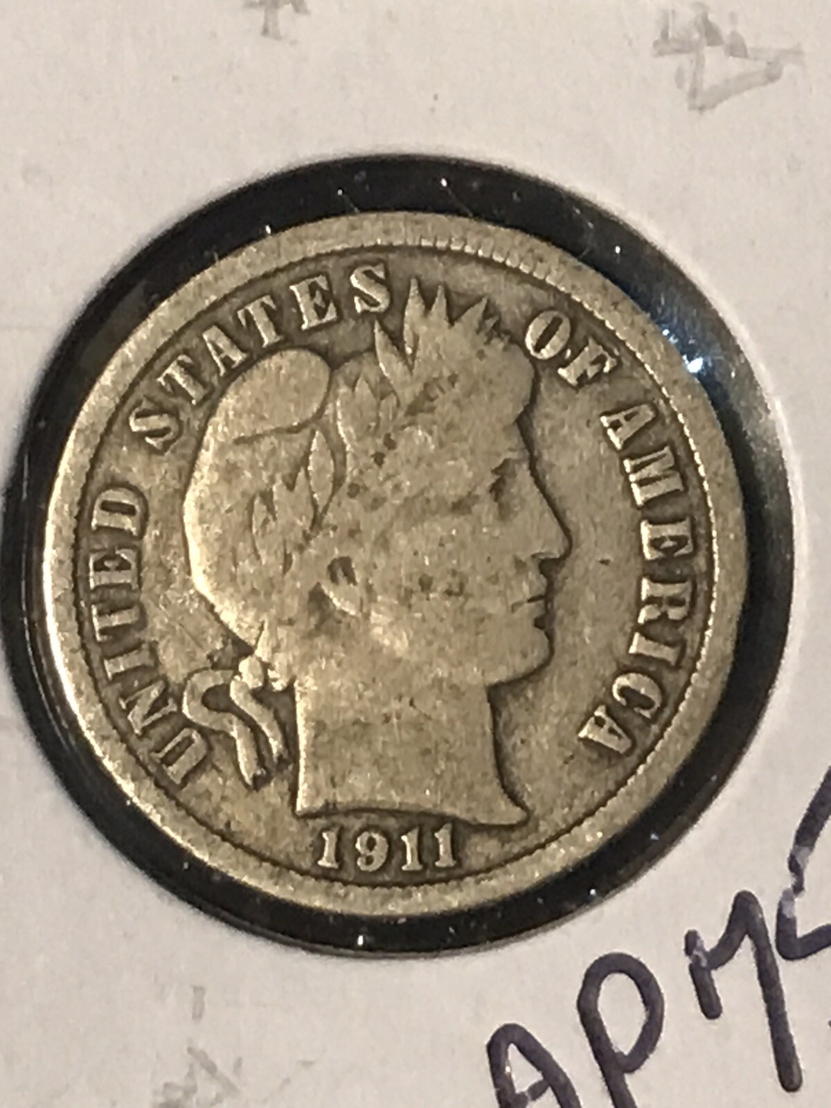 1911-D Barber Dime     Nice Grade     Item AP75