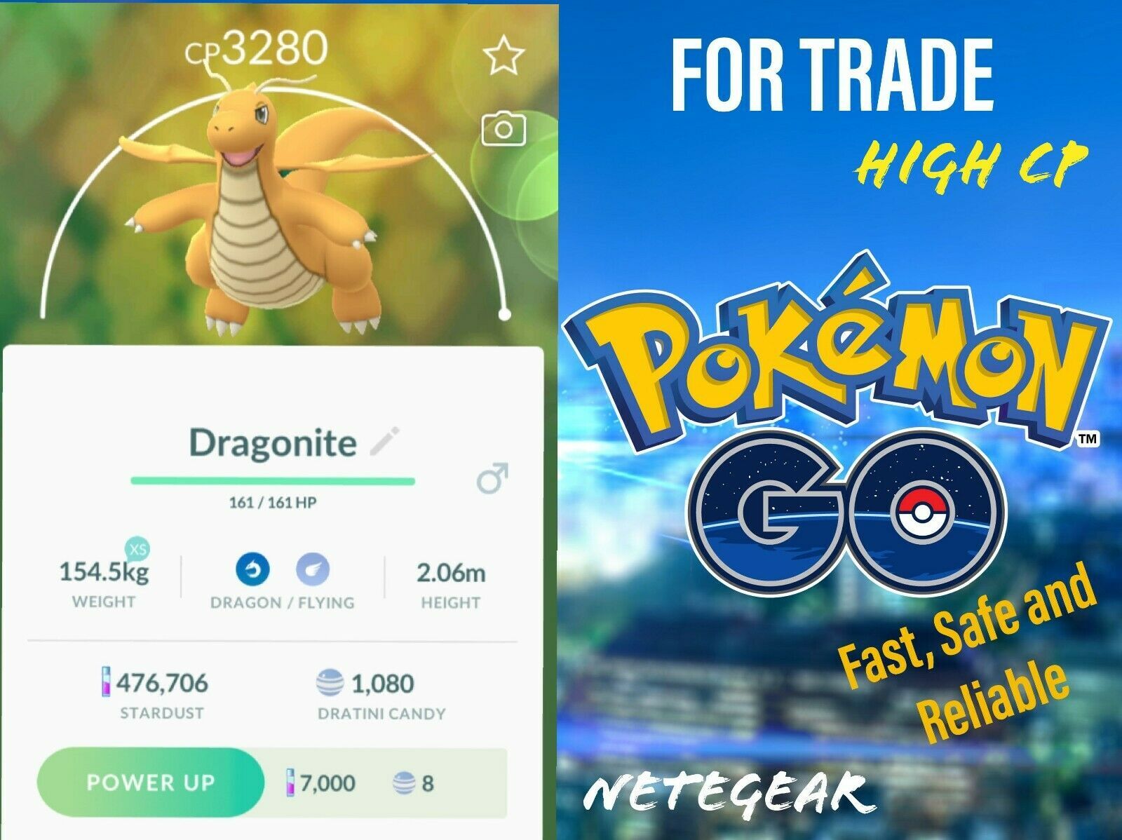 Pokémon Go HIGH CP Dragonite For TRADE || Buy 2, Get 1 FREE || #1 Trader...