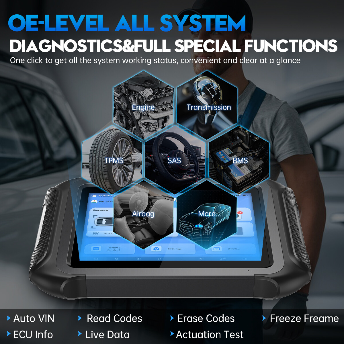 2025 XTOOL D9S Bidirectional OBD2 Scanner Full System Diagnostic Tool ECU Coding
