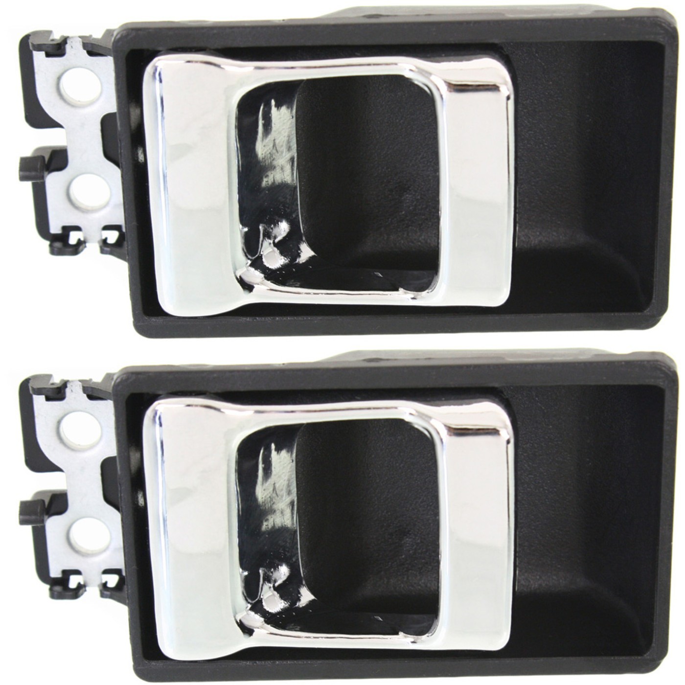 Interior Door Handle For 86-92 Nissan D21 Set of 2 Front LH and RH Black Housing