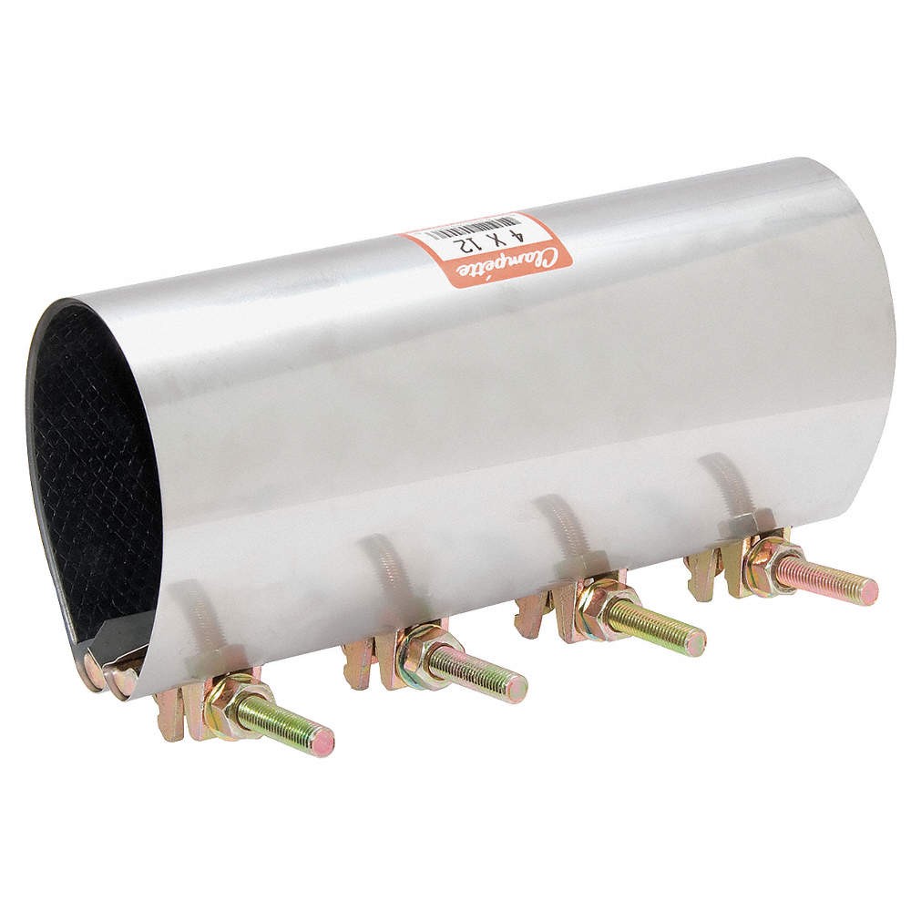 GRAINGER APPROVED 330-119 Repair Clamp,4"PipeSize,Partial Cov,9"L 5WMT0