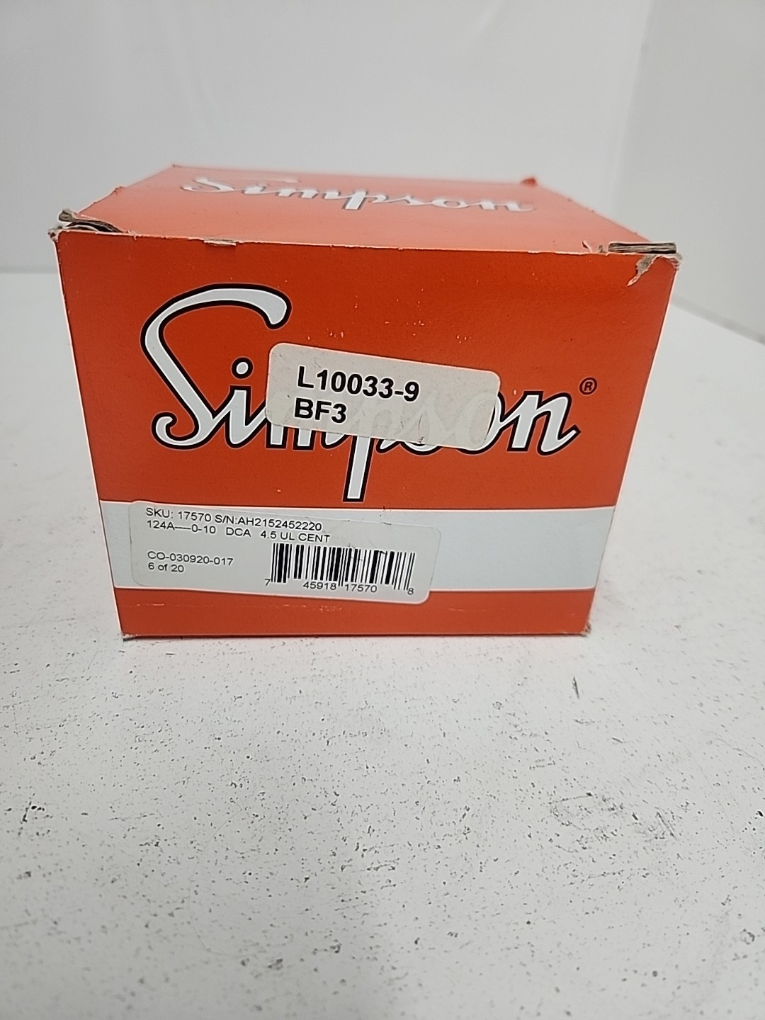 SIMPSON 17570 / 17570 **NOS** **FAST SHIPPING**