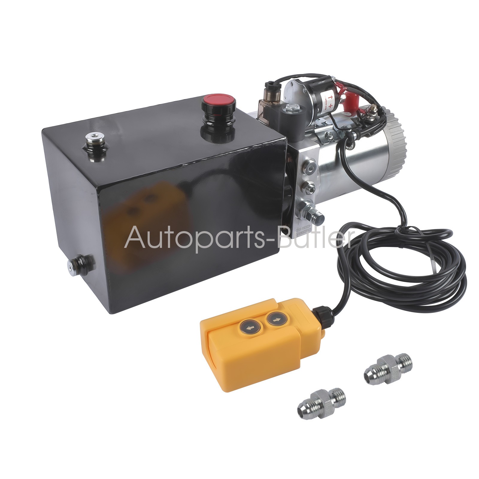 Single Acting Dump Trailer Hydraulic Pump 6 Quart Power Unit 1.6KW 2.0 GPM SAE#6