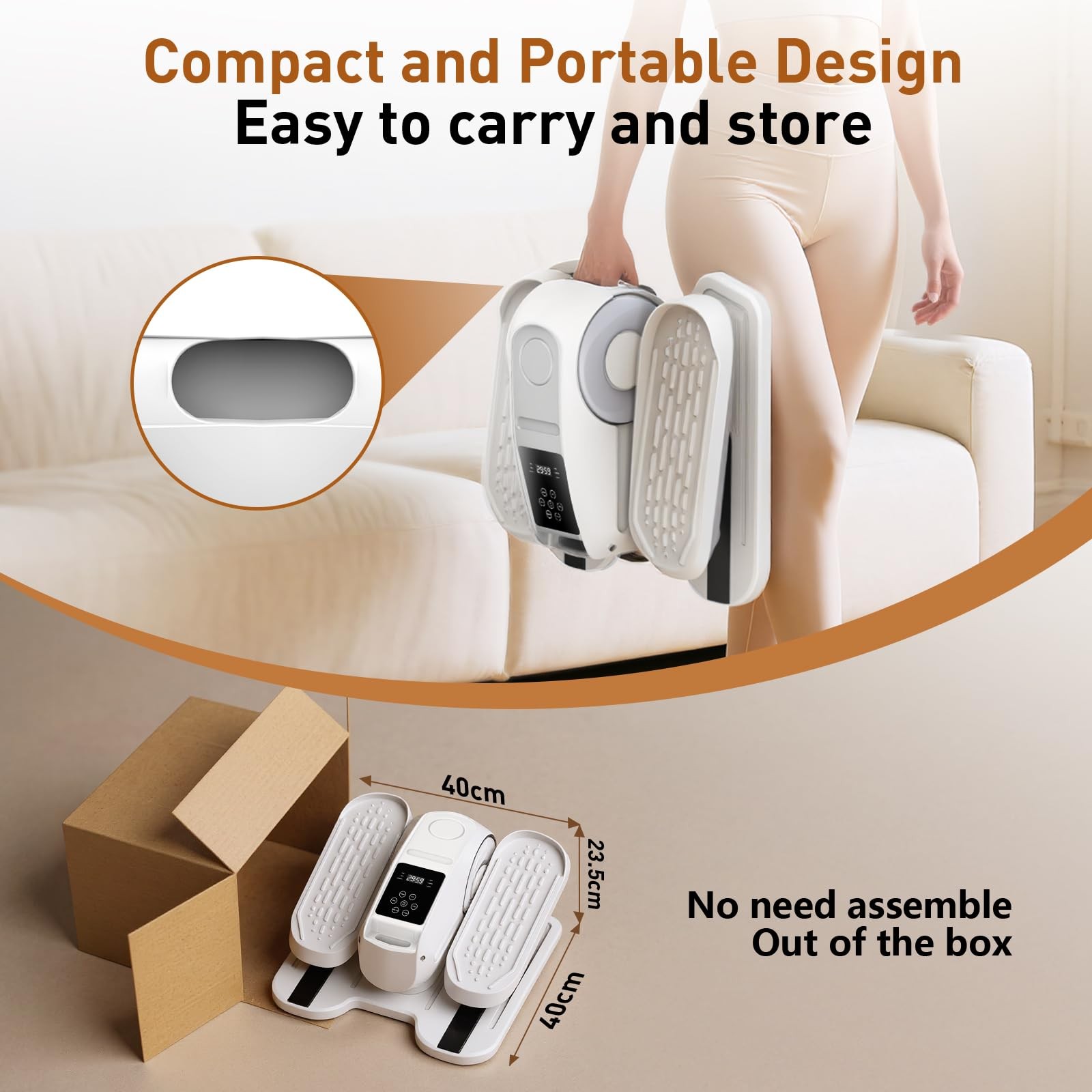 Under Desk Elliptical Exercise Machine, Elliptical Leg Exerciser as Seen on T...