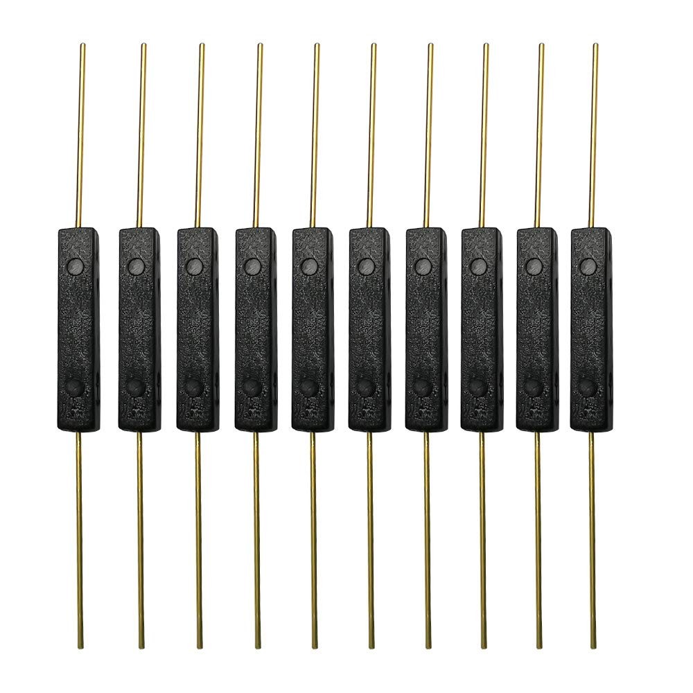 10pcs Plastic Reed Switch Reed Contact Normally Open (N/O) Magnetic Induction