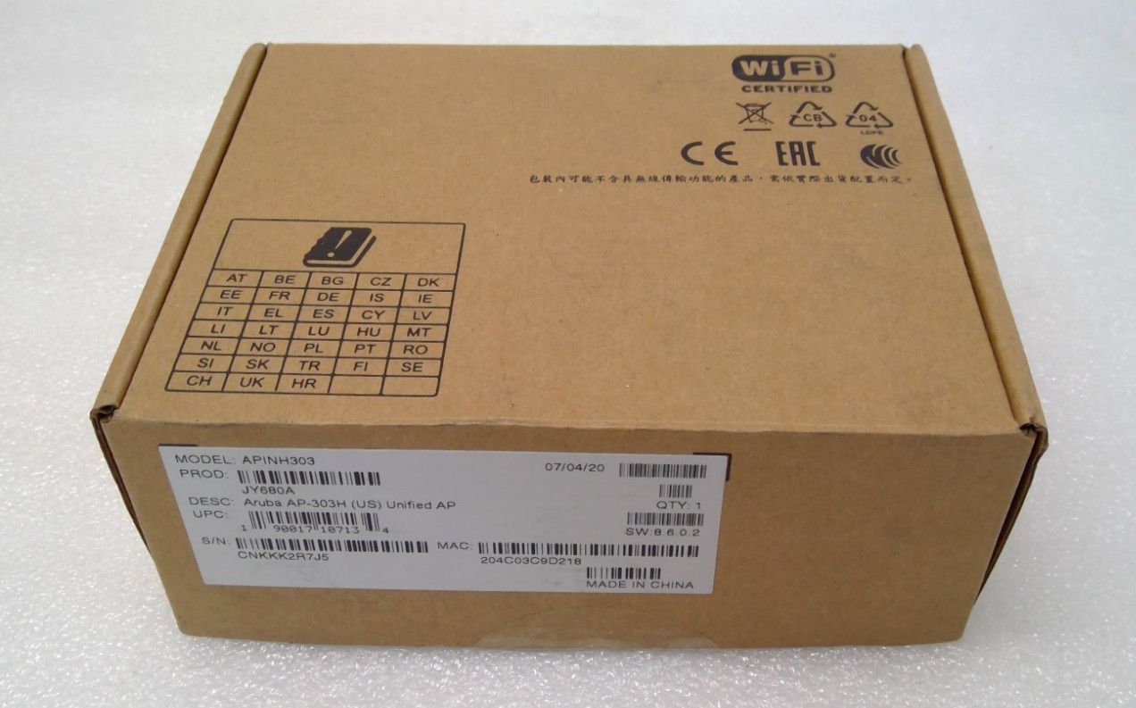 Aruba AP-303H APINH303 Hospitality Access Point dual 802.11ac/n 2x2 MIMO