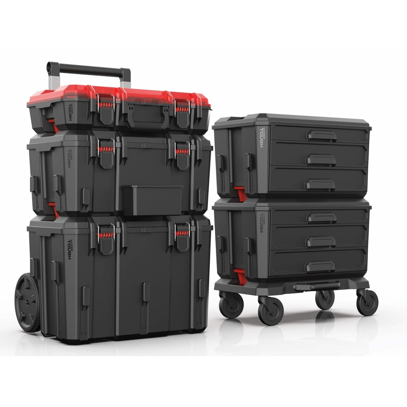 HOT 2026 Hyper Tough Hyper Stack 3 Drawer Tool Storage Box