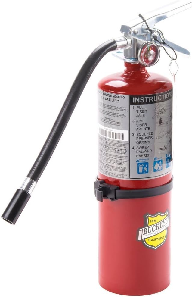 25614 ABC Multipurpose Dry Chemical Hand Held Fire Extinguisher with Aluminum...