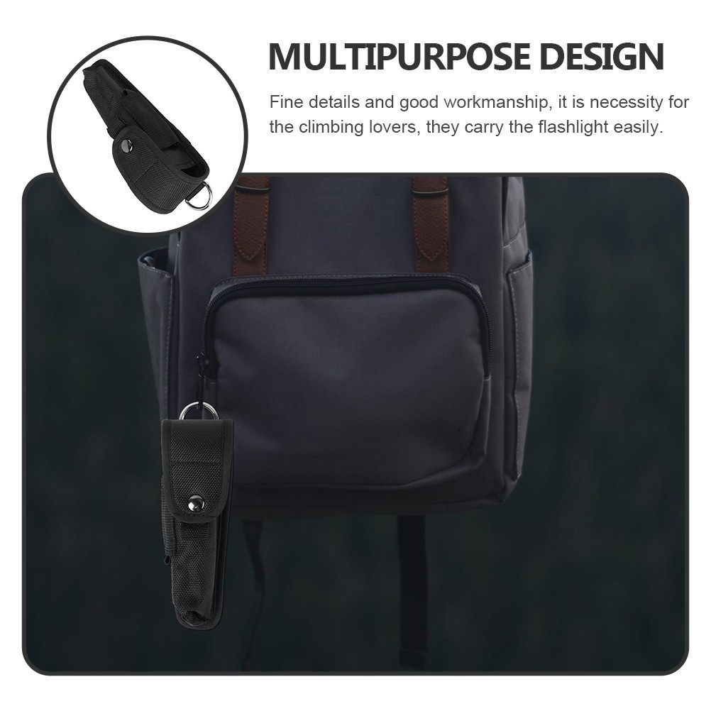2Pcs Portable Flashlight Holsters Nylon Flashlight Pouch Multi-function Bag