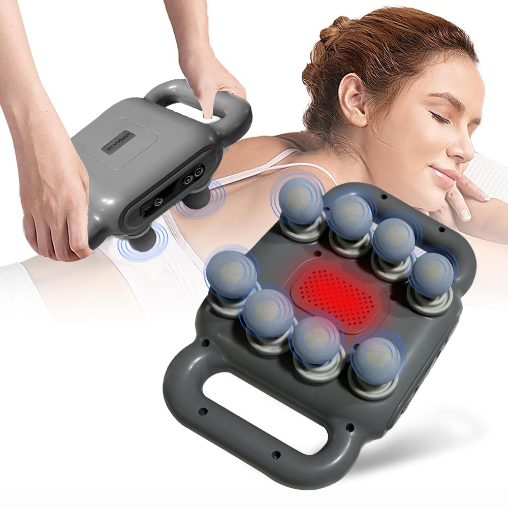 Masajeador De 22 Cabezas USB Recargable Muscular Electrico Para Espalda y Cuello