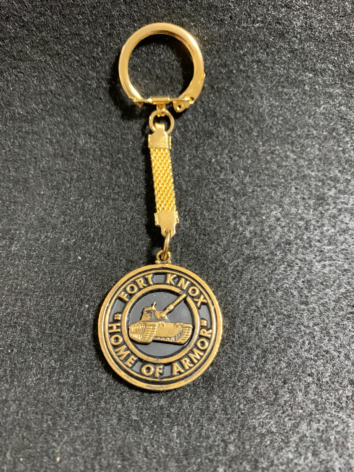 Vintage United States Army Fort Knox Home Of Armor M1 Tank Key Ring
