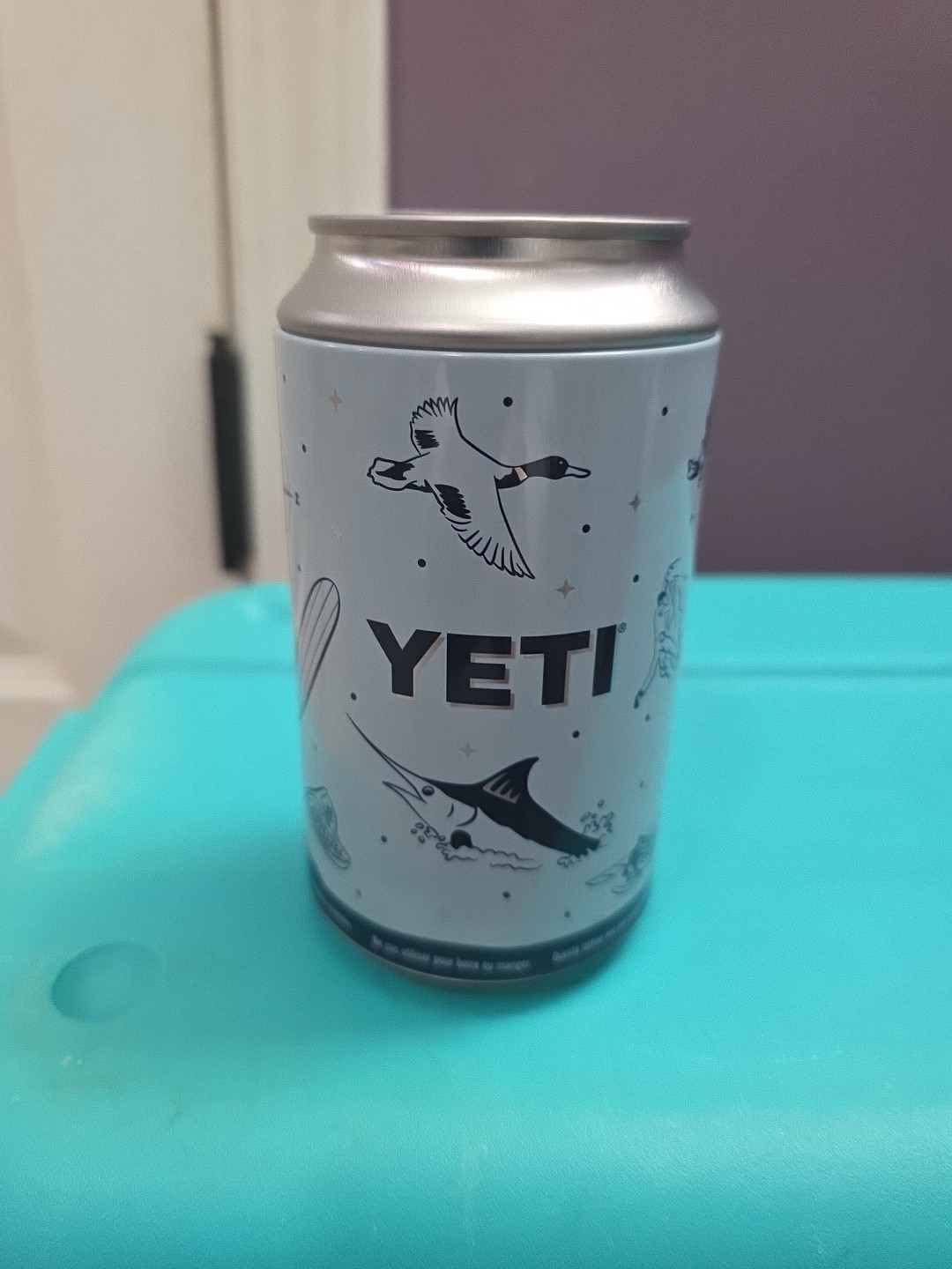 Limited Edition Yeti Stash Can 12oz Blue Aluminum Hidden Storage Outdoor Nature