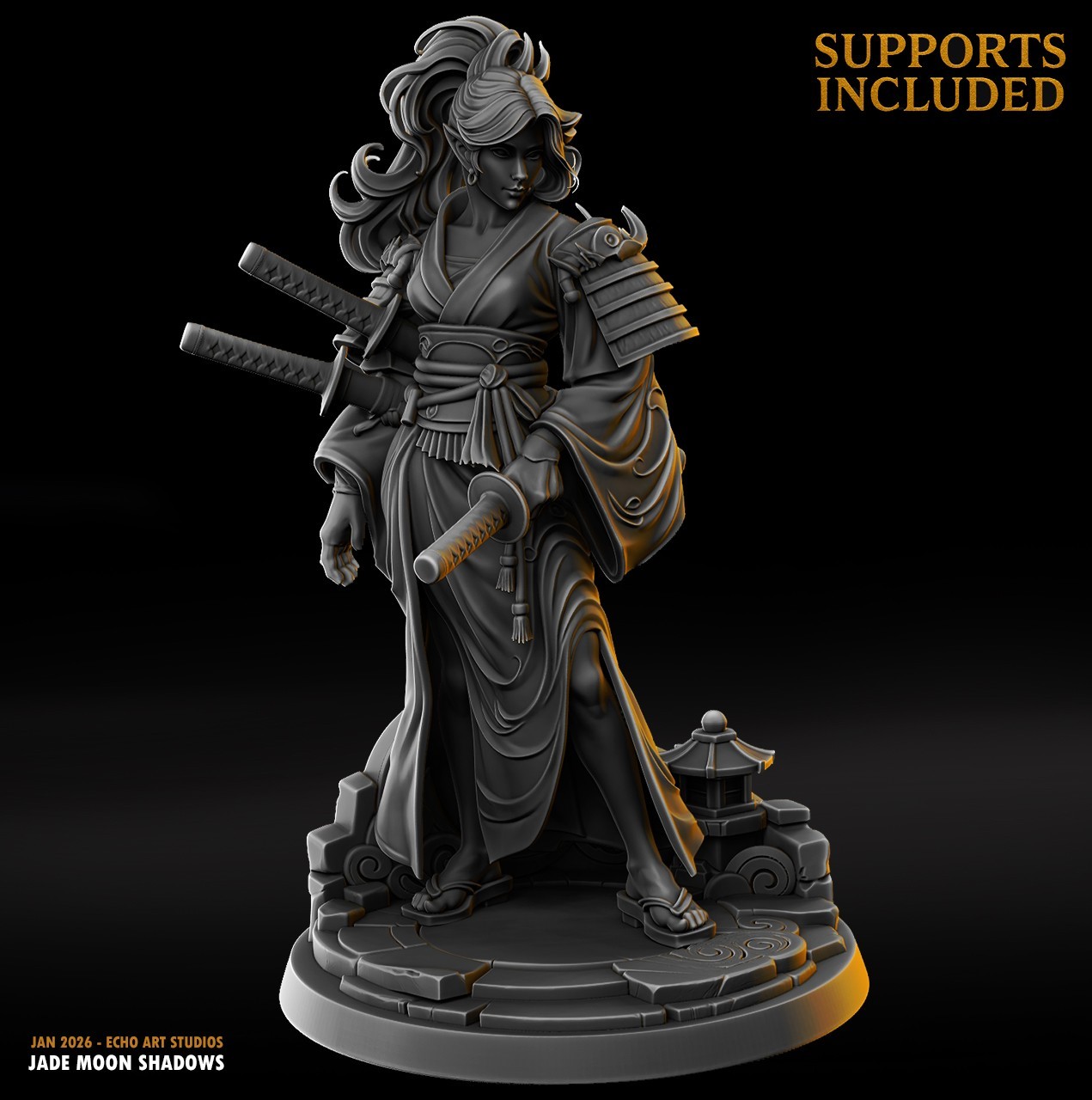 Dungeons and Dragons - Playable Character - Female Elf Tsukari - Fighter, Monk
