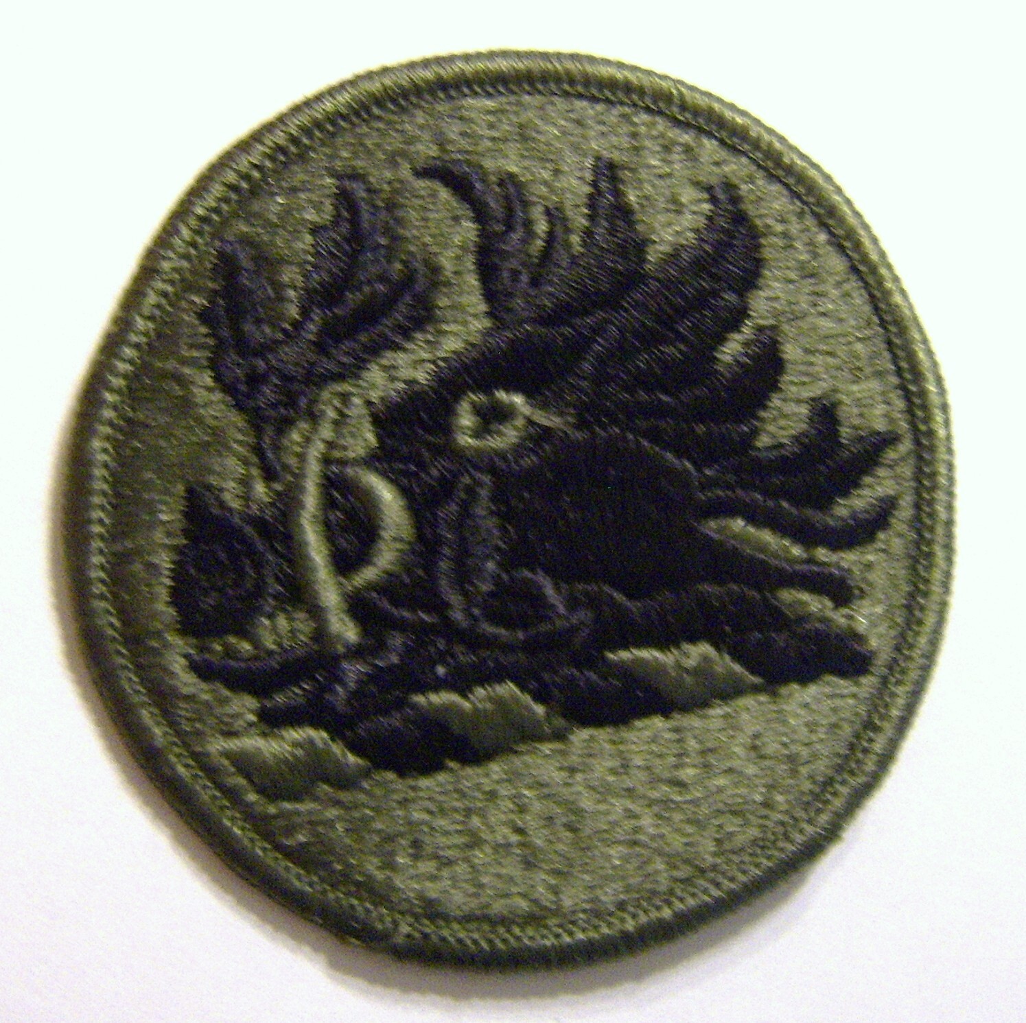 GEORGIA  NATIONAL GUARD PATCH SUBDUED COLOR BLACK ON OLIVE NOS