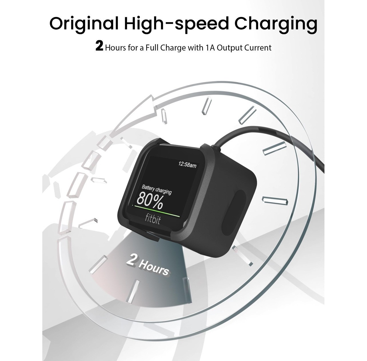 Fitbit Versa & Versa Lite & Versa SE USB Charging Dock Station Cable Charger kit