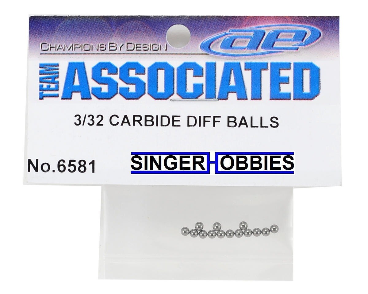 Associated ASC6581 3/32" Carbide Diff Balls (14) RC10/SR10 HH