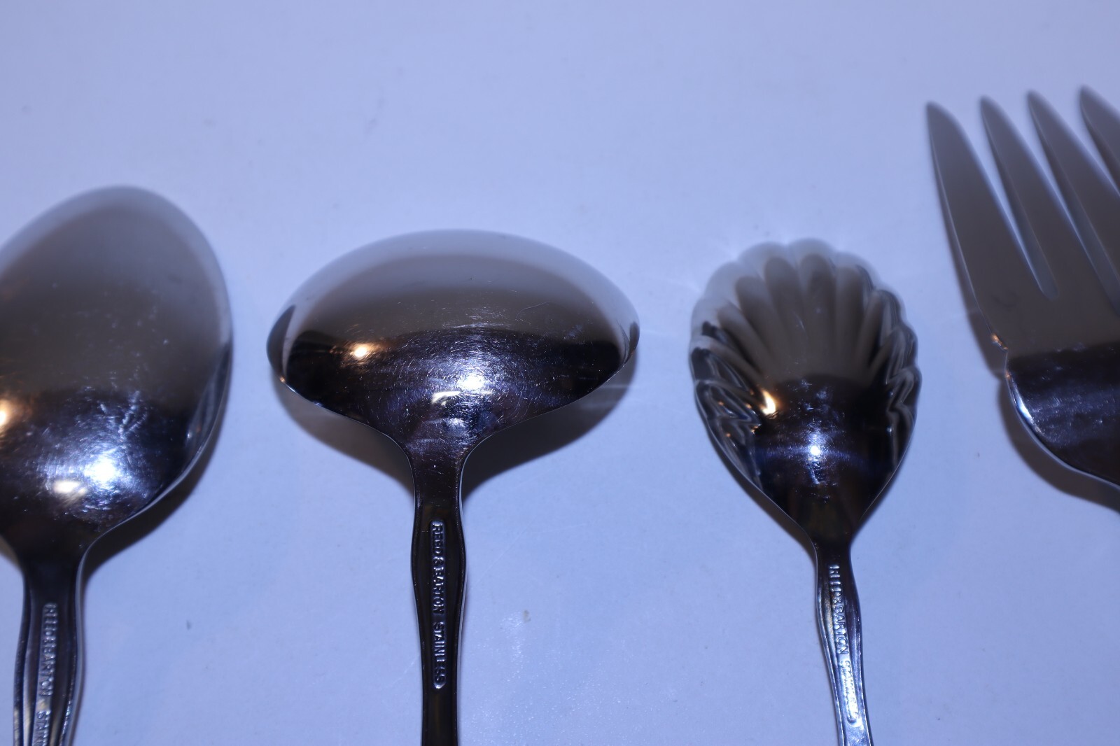 Reed And Barton REGENCY Stainless Flatware 6 Piece Serving Set Ladle Knife Fork+