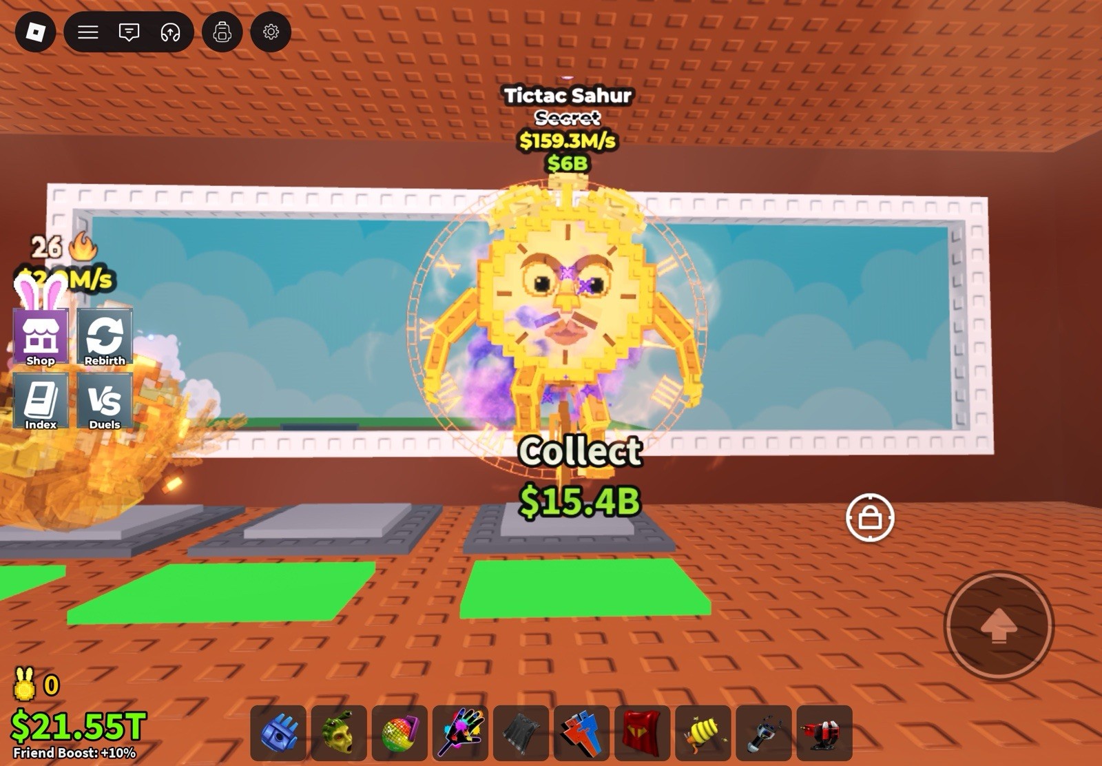 $159.3M/s Tictac Sahur Secret Game Item Asset $6B $15.4B Collect