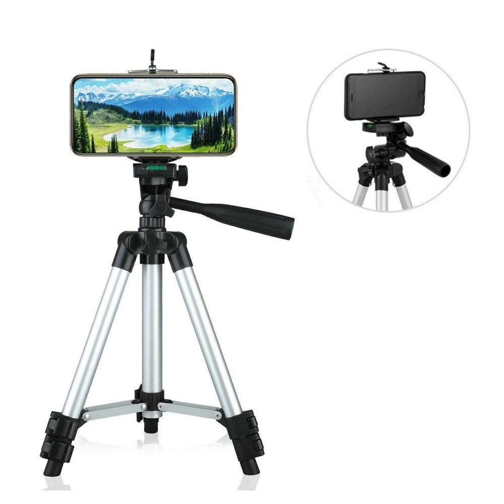 40" Lightweight Phone Tripod Stand Aluminum Camera Mount For iPhone Samsung Vlog