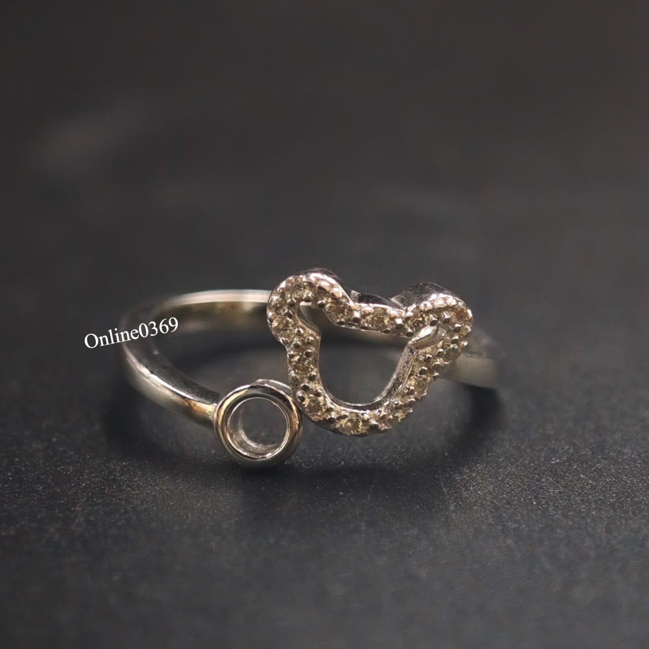 Women's Thanksgiving Gift Unique Style Cat Toe Ring Lab Created Diamond 925 SS
