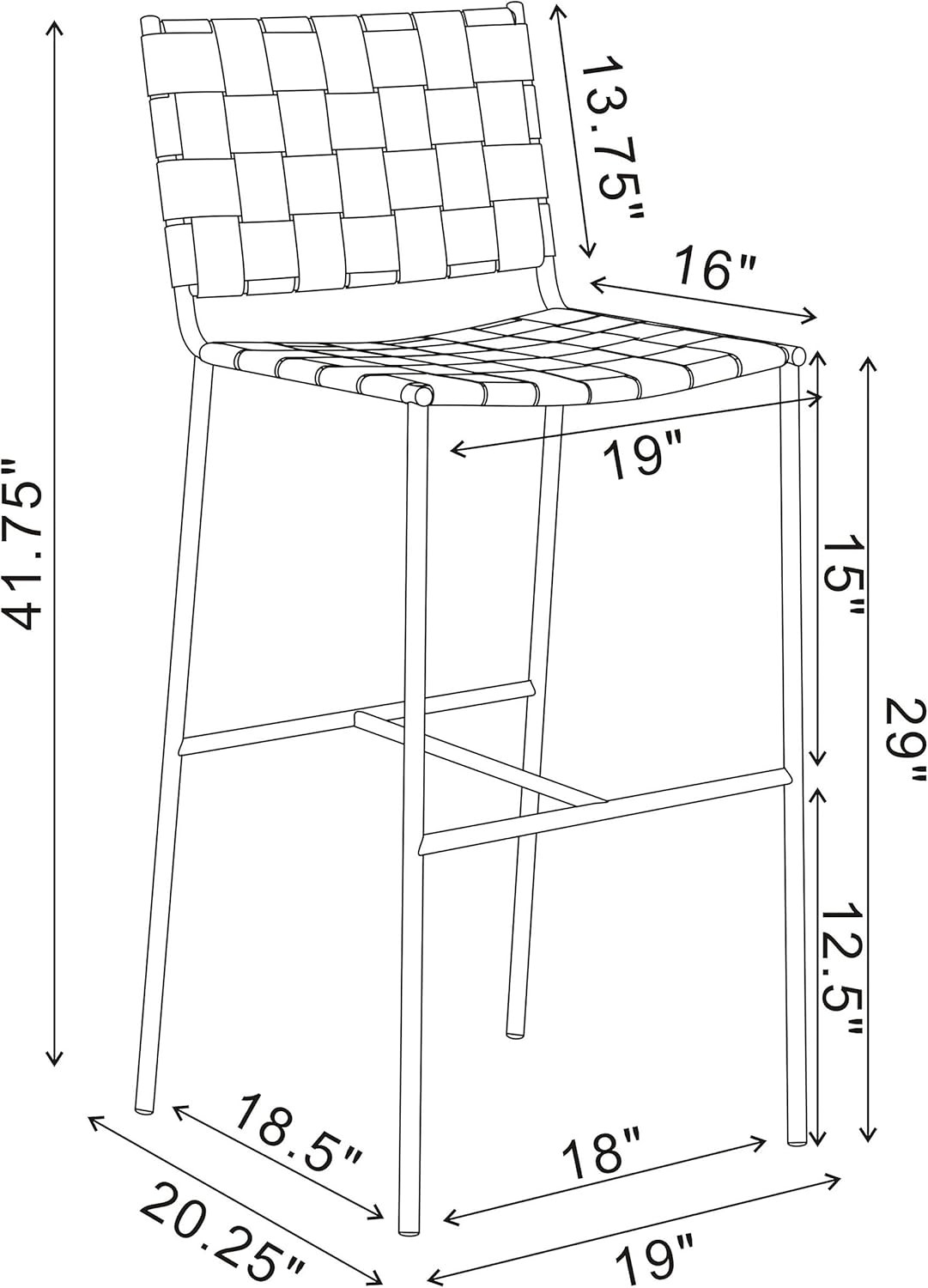 Adelaide Brown Upholstered Pub Height Bar Stool with Chrome Accents