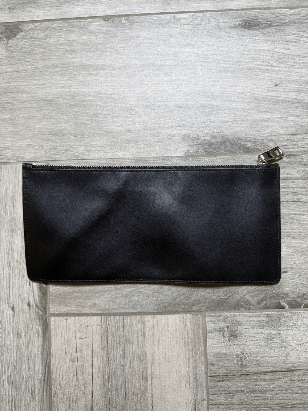 Coach Black Leather Zip Pouch