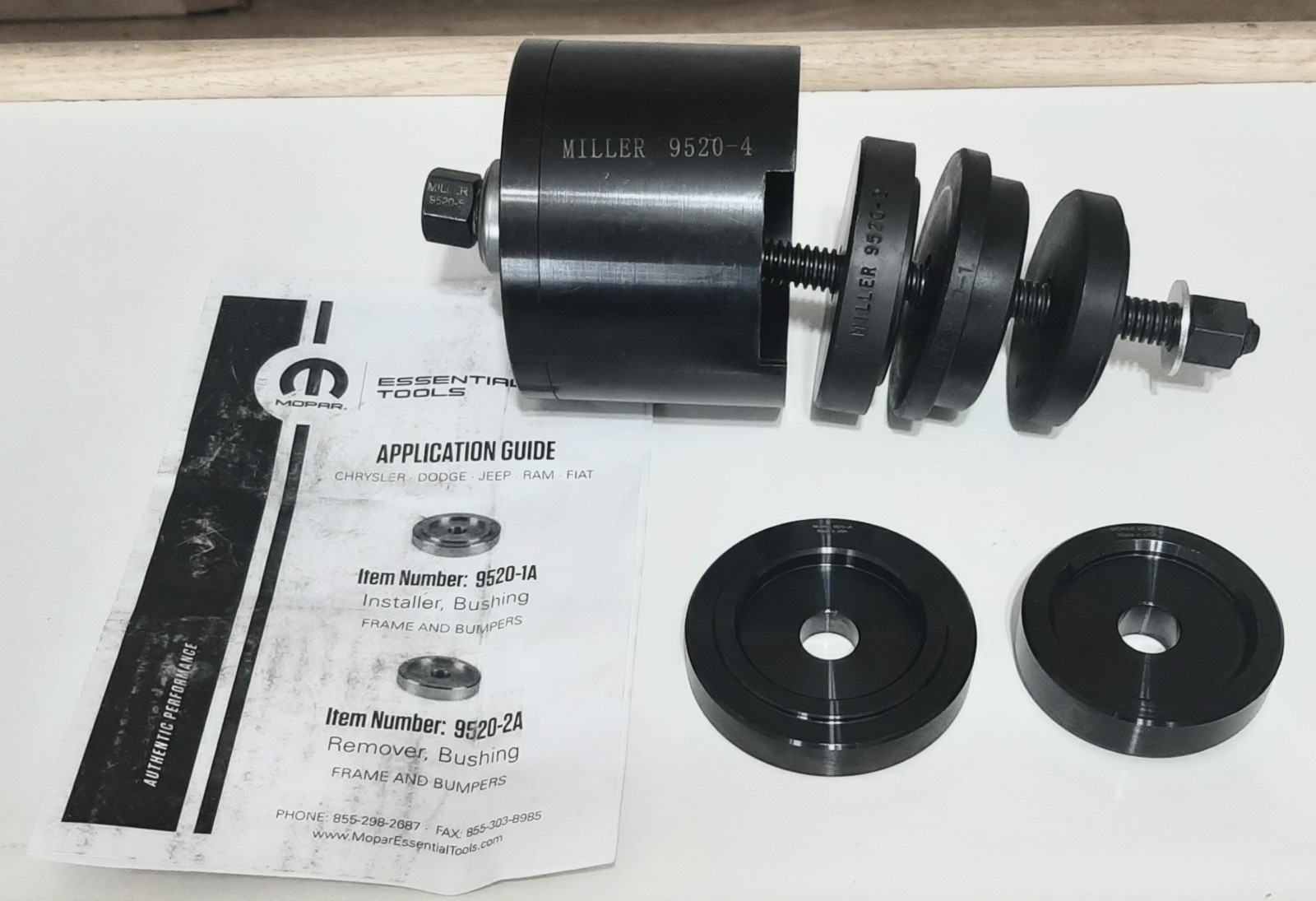Miller 9520 Rear Differential Mount Bushing Remover & Installer Set Complete