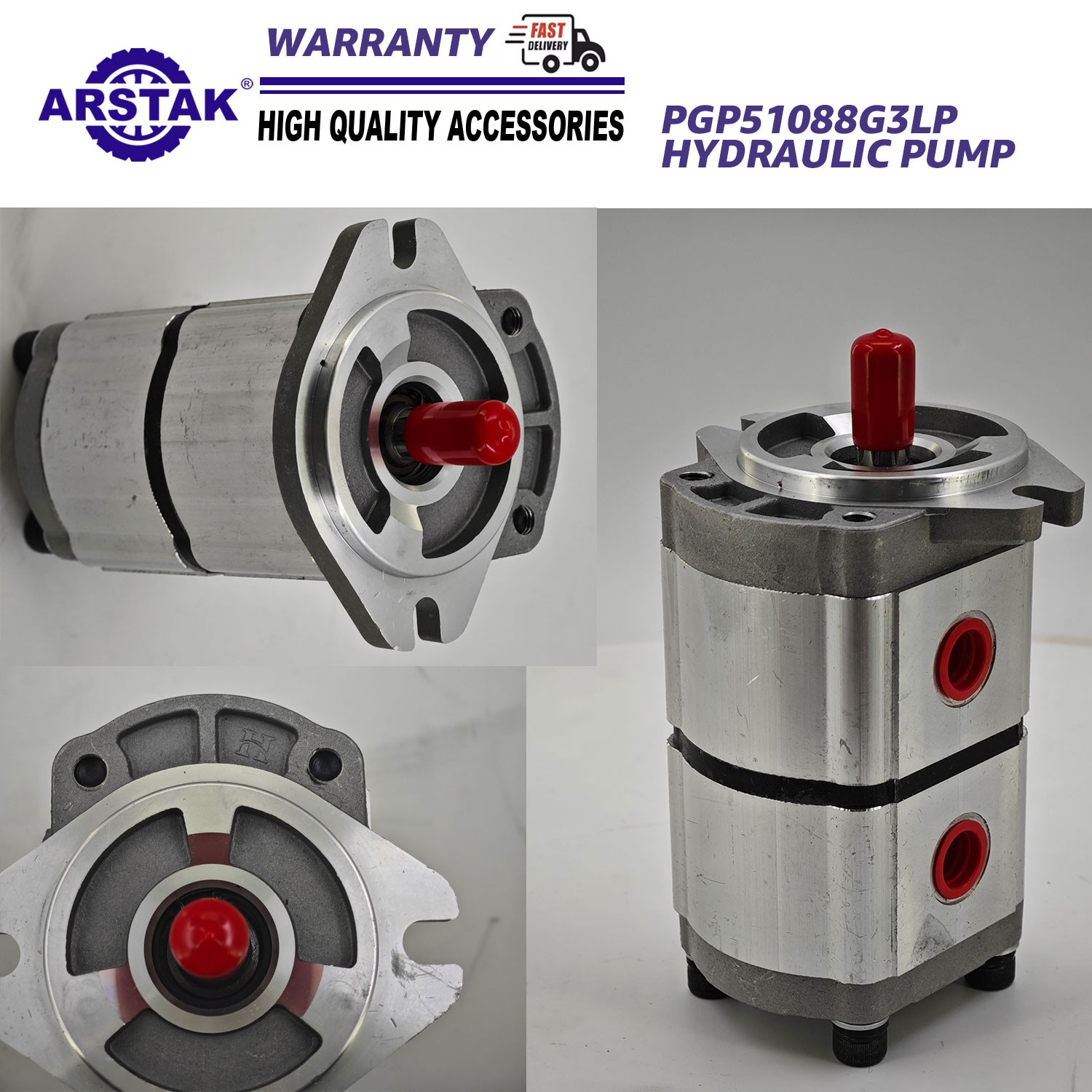 New PGP51088G3LP Fits AGT Two-Section Hydraulic Pump for Skid Steer Loader KTT23