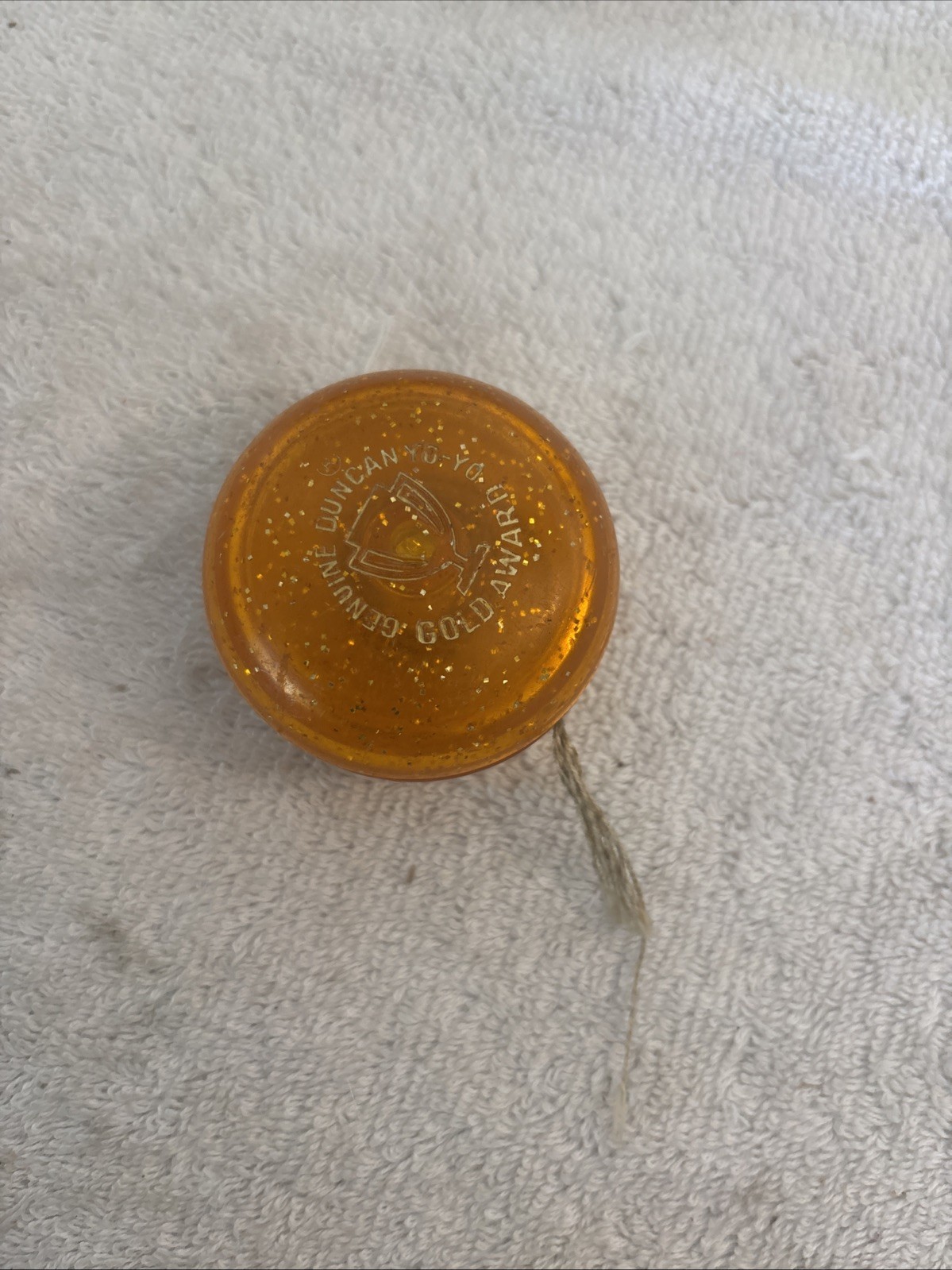 Vintage 1970s-1980s Duncan Genuine Gold Award Yo-Yo Yellow Gold Glitter...