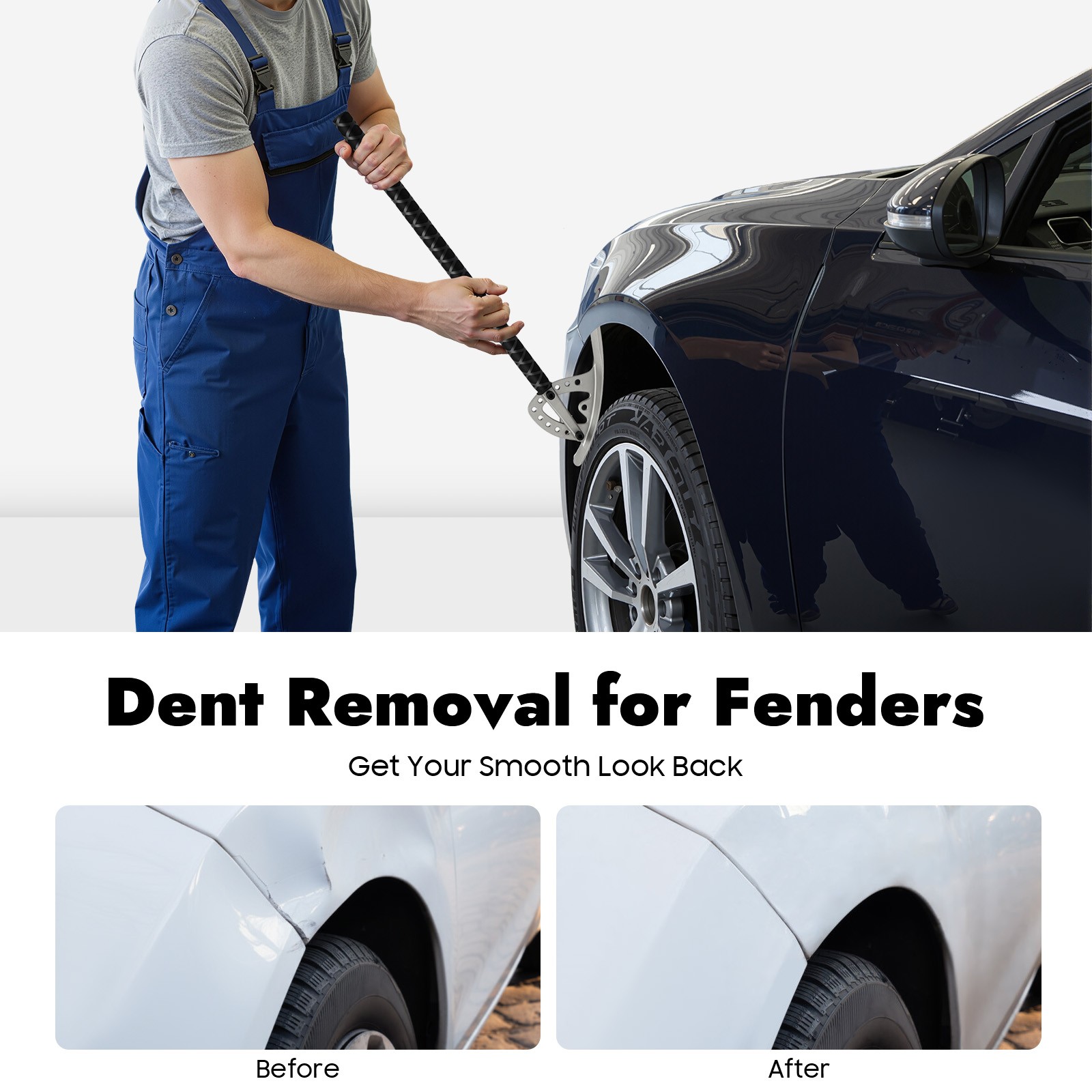 Car Fender Damage Repair Tools Adjustable Auto Dent Removal Kit Angle With bag