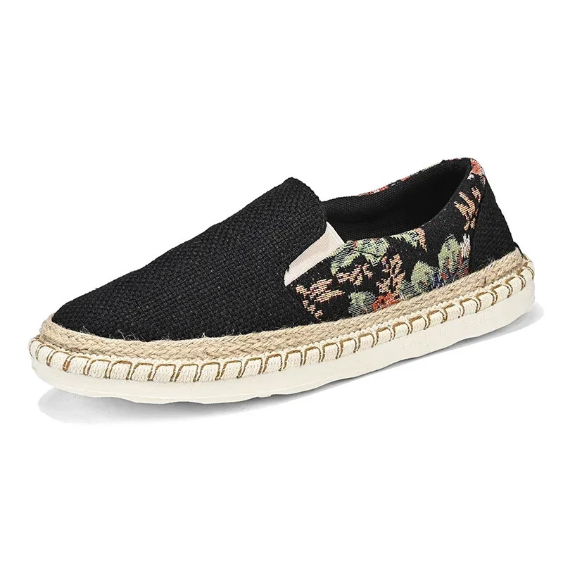 Men Espadrille Shoes Casual Slip on Flats Canvas Walking Running Soft Sneakers