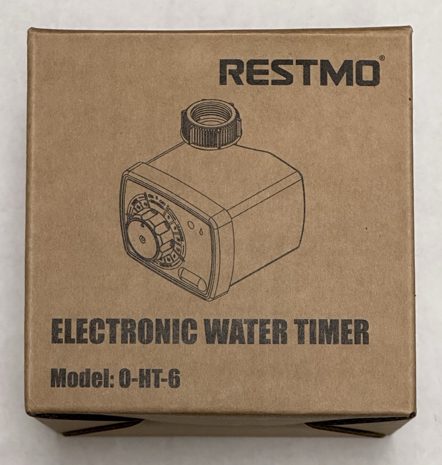 RESTMO O-HT-6 Water Timer – Battery Powered Hose Timer w/ Easy Dial, No LCD