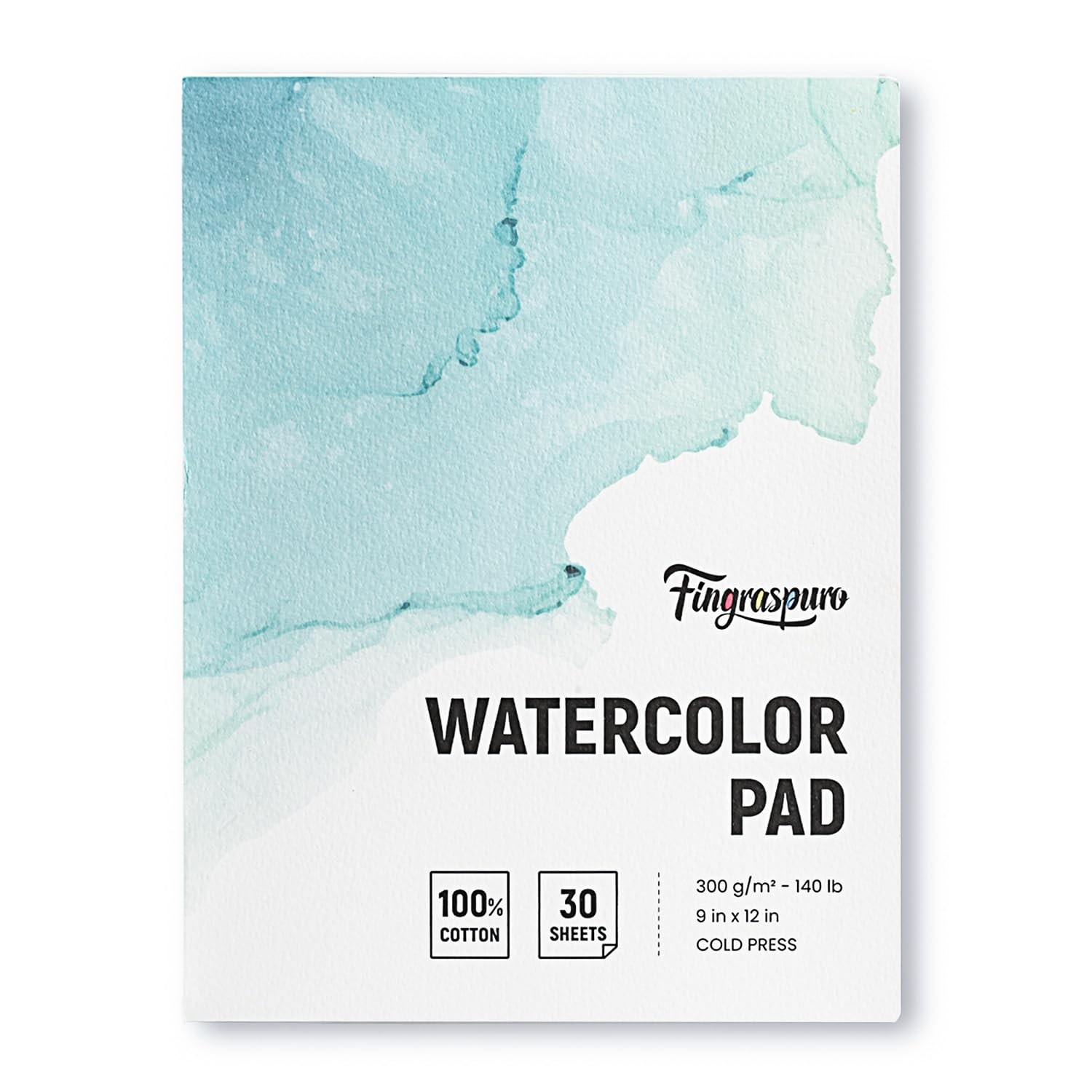 Watercolor Paper Pad 9x12 Inch, 30 Sheets, 100% Cotton, Acid-Free, Cold Press...