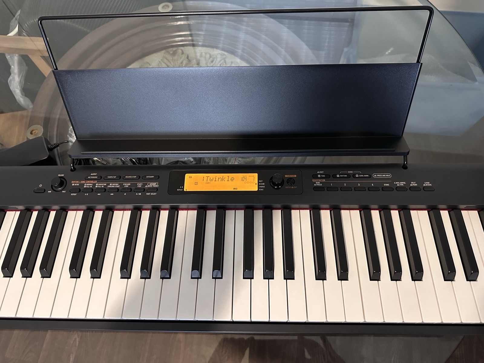 Casio CDP-S360 88-Key Weighted Portable Digital Piano Black w/ Stand Pedal