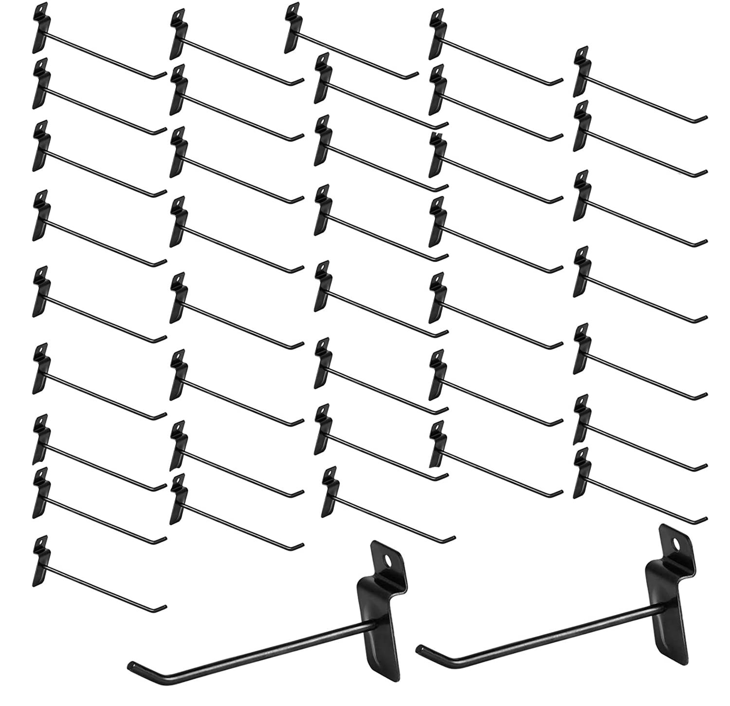 100 Pack Slatwall Hooks 6 inch Slat Wall Hanging Hooks Panel Display 6