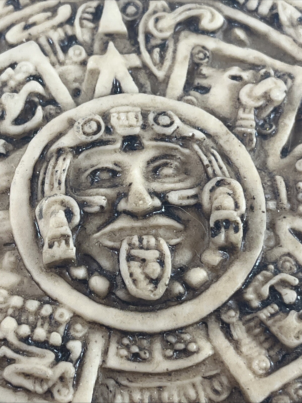 Vintage Mayan Calendar Raised Wall Plaque Chariots Of The Gods Ancient Aliens 7”