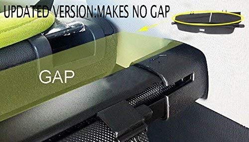 kaungka Cargo Cover Retractable for 2015-2017 Ford Edge Black