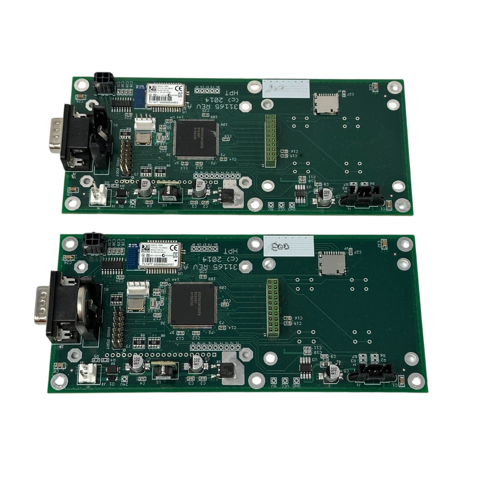 Lot of 2 HighPoint 31165 Rev A Interface Boards RN42 Bluetooth SD DB9 RX63N