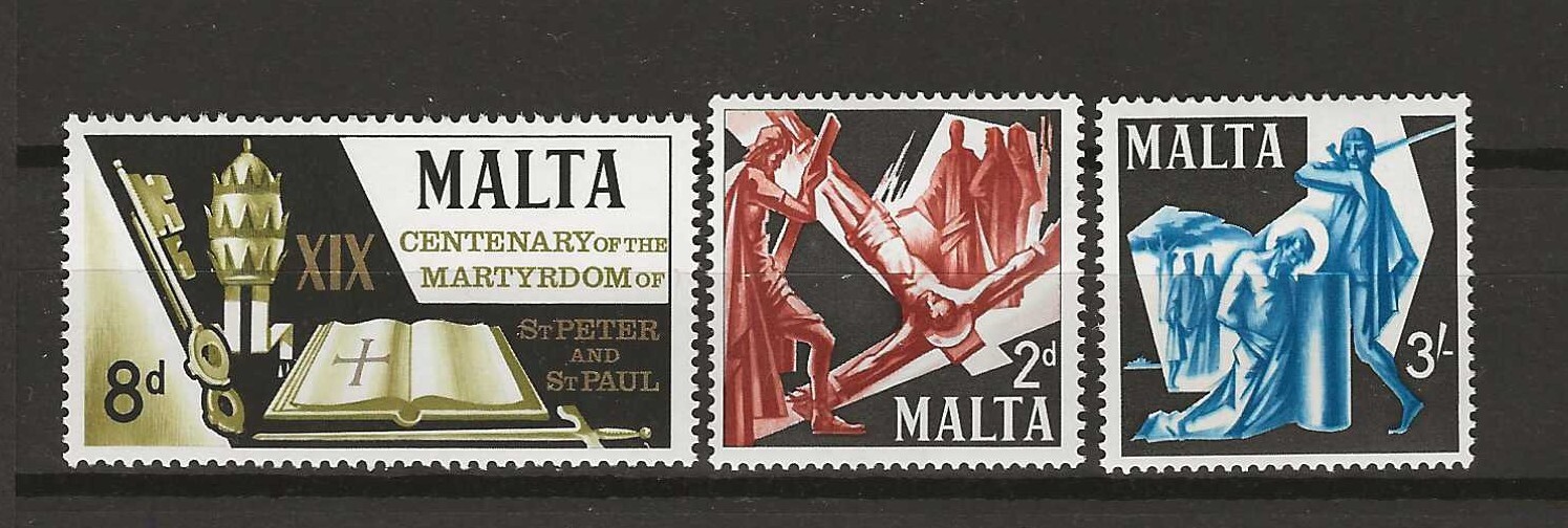 Malta 1967 St Peter and St Paul martyrdom MNH (m068)