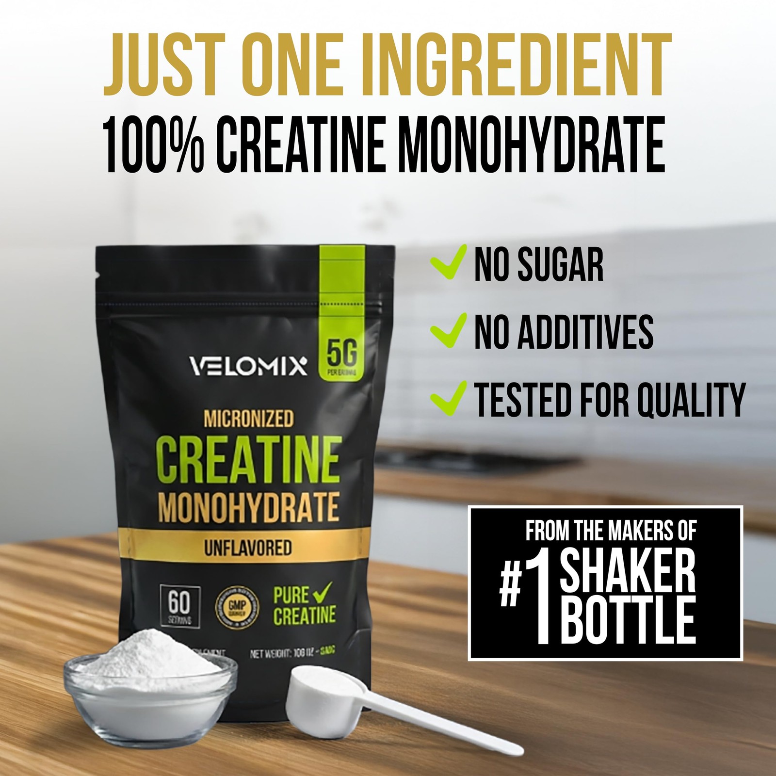 Micronized Creatine Monohydrate Powder - 100% Pure Creatine Powder Unflavored...
