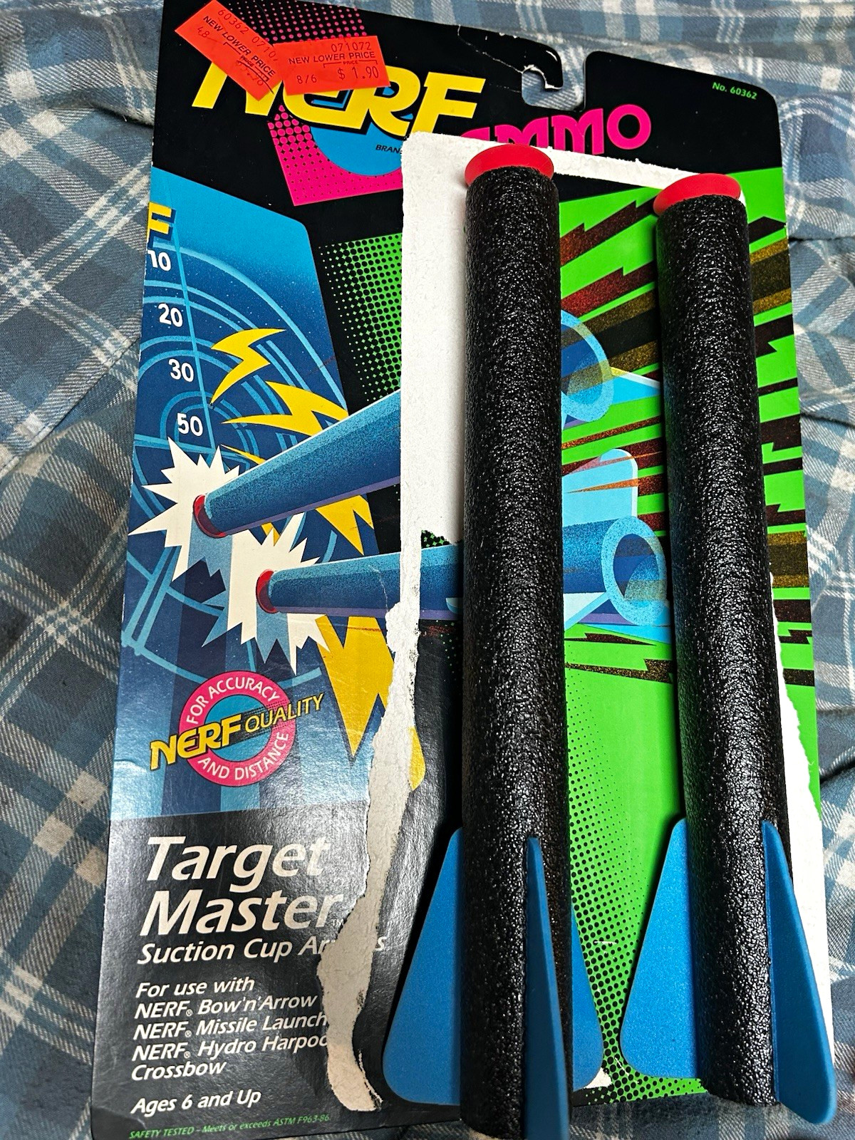 Vintage NERF Target Master Suction Cup Darts 2-Pack opened