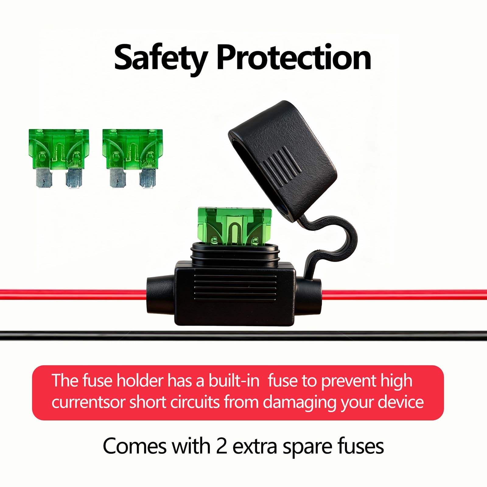 SSGP Heavy Duty 12AWG 12V Fixed Thread Cigarette Lighter Socket Replacement...