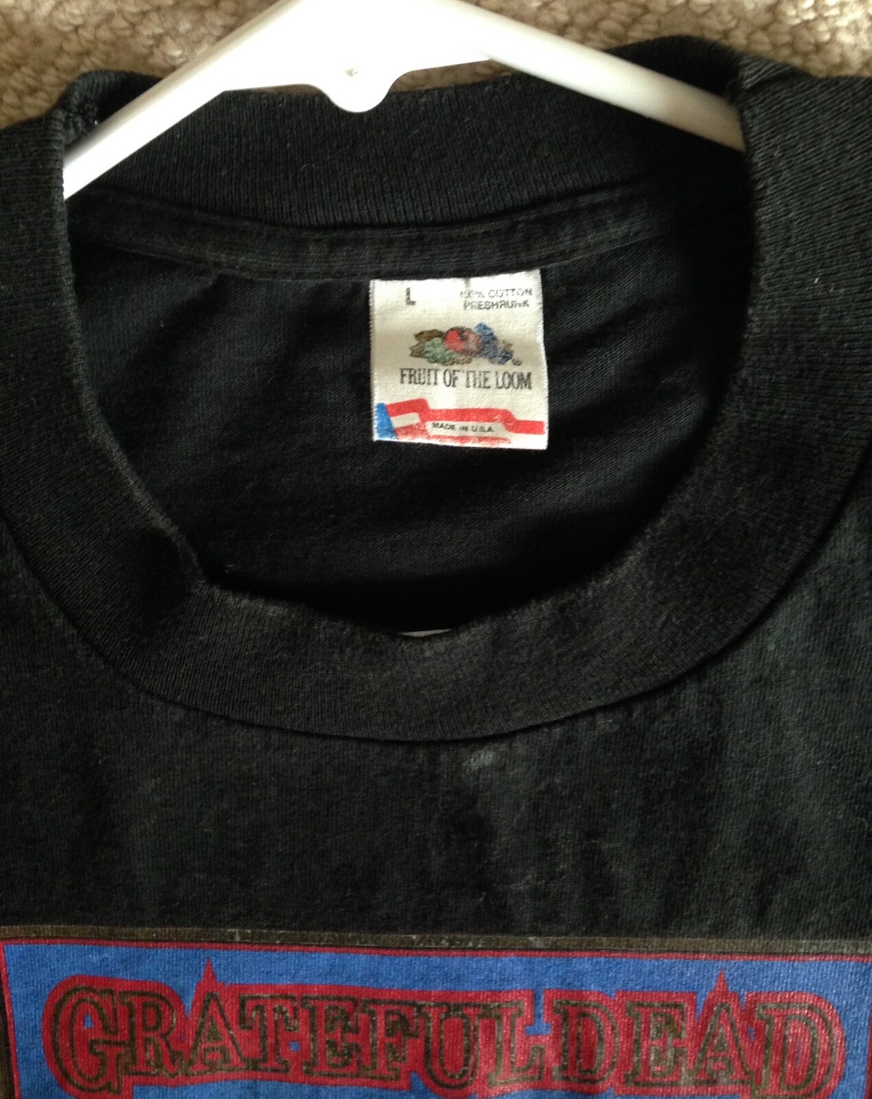 Grateful Dead 1989 FALL TOUR Vintage Shirt Warlocks Hampton Coliseum Miami RARE 