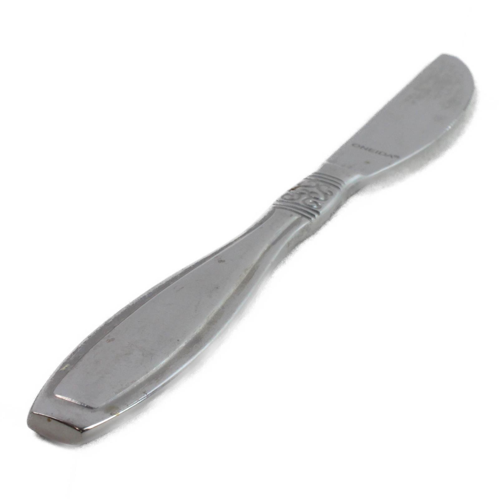 Set of 6 Oneida Vista Stainless Modern Solid Steak Knives 9.5"