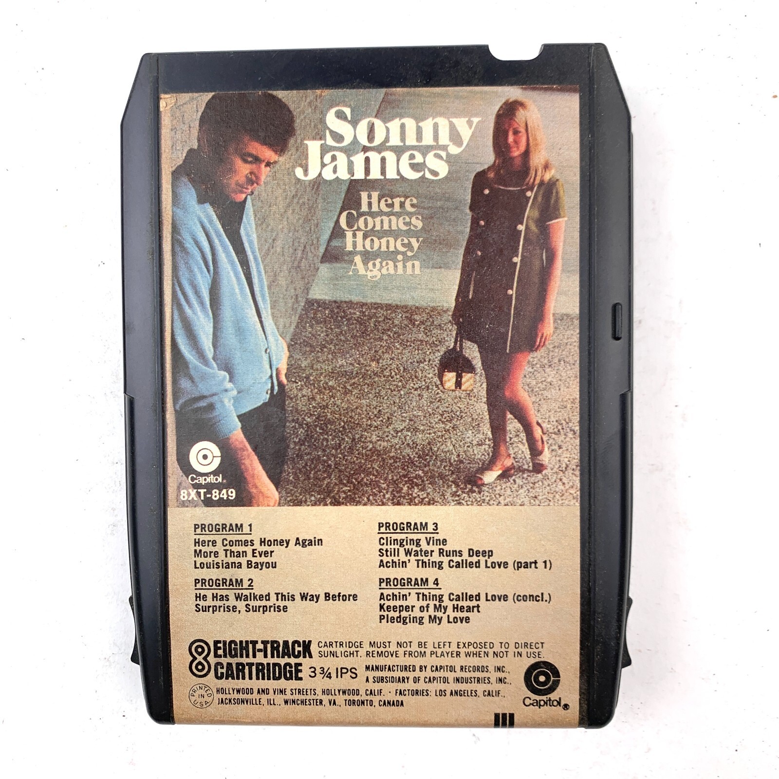 Sonny James Here Comes Honey Again 8-Track Tape 8XT-849 Capitol Untested