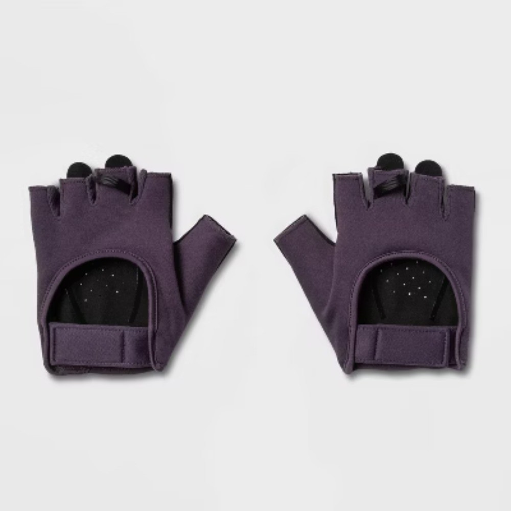 Women's Strength Training Gloves Purple M : Neoprene, Weightlifting