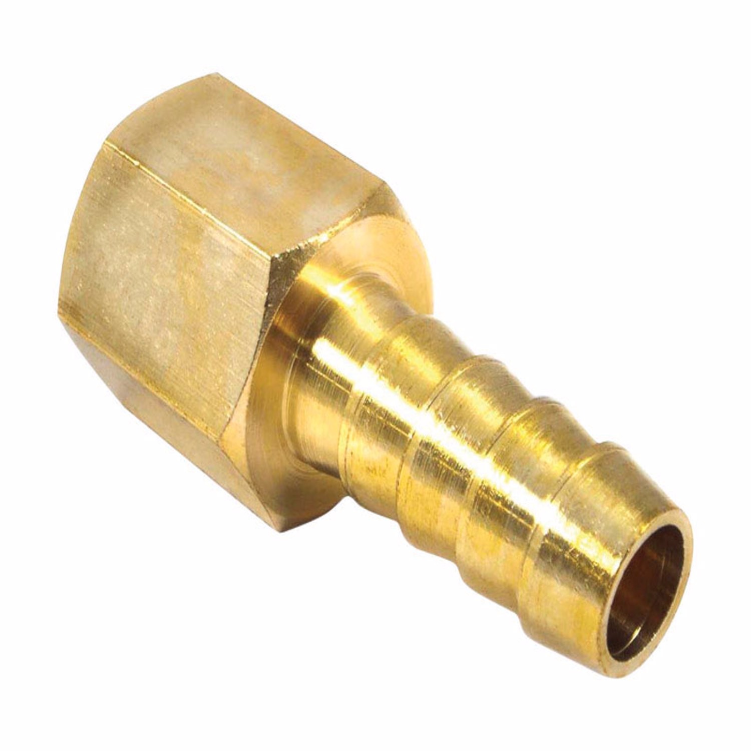 Forney 75358 Brass Hose Fitting 3/8 x 3/8 in. FNPT for Hose Clamps or Ferrules